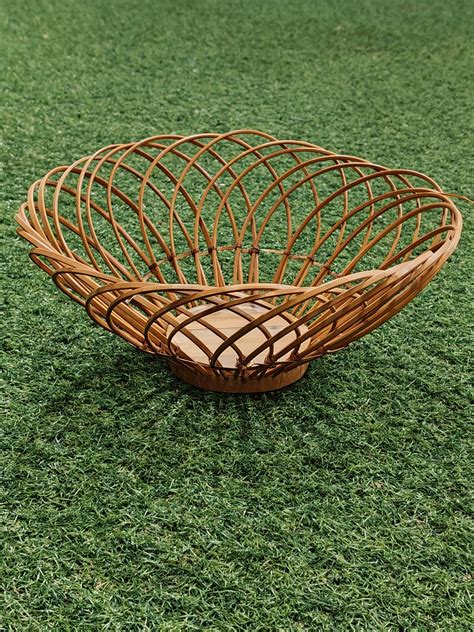 Wooden cane fruit / multipurpose basket - handcrafted – Handpicked