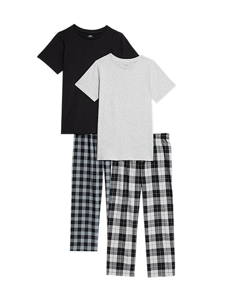 Buy 2pk Pure Cotton Checked Pyjama Sets (3-16 Yrs) at Marks & Spencer