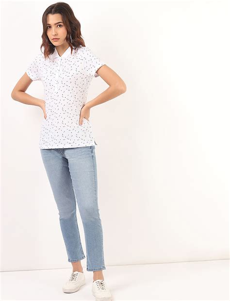 Buy Pure Cotton Printed Polo Neck T-Shirt at Marks & Spencer