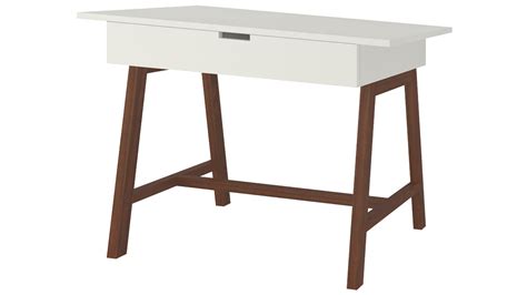 Adona Riga Solid Teak Wood Study Table with Drawer – Tapered Frame ...