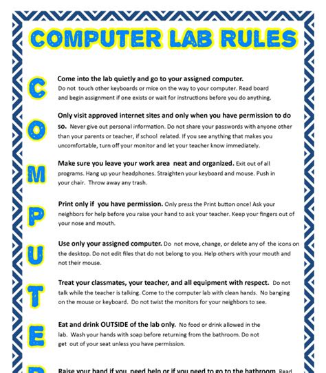 Image result for Digital Lab Rules