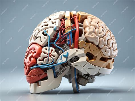 Premium Photo | Detailed 3D Illustration of a Human Brain Anatomical Model