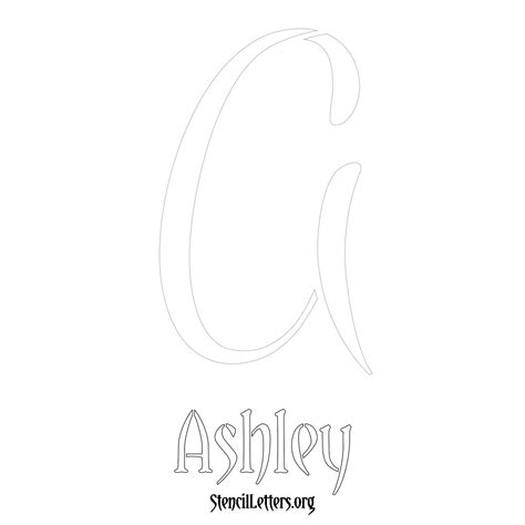 Ashley Free Printable Name Stencils with 6 Unique Typography Styles and ...