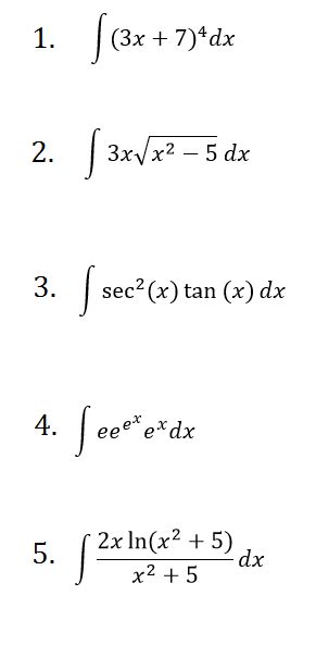Integrate Using U Substitution 的图像结果