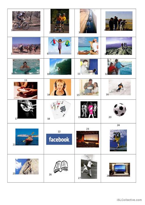 Hobbies Worksheet 的图像结果