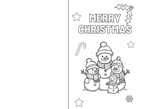 Cute Christmas Card Coloring Pages [2025]