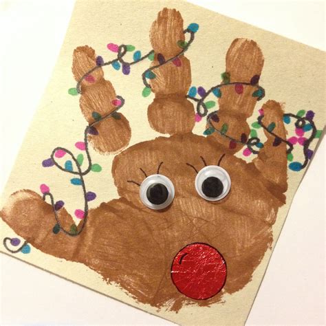 Handprint reindeer ornaments – Artofit
