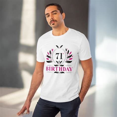 Generic Men's PC Cotton 71st Birthday Printed T Shirt (Color: White ...