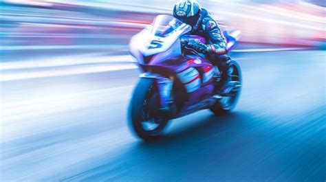 Professional photo of a superbike yamaha r1 on a day track with motion ...