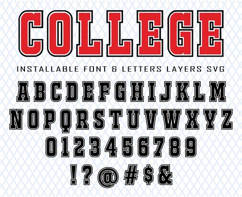 Varsity Font Svg Ttf College Font Svg Varsity Font Cricut Varsity Font ...