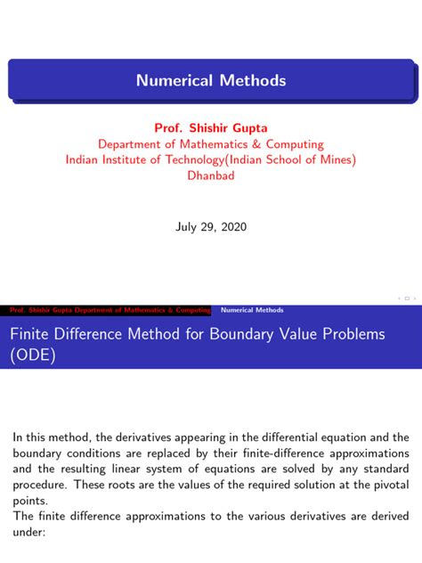 Image result for Finite Difference Numerical Methods