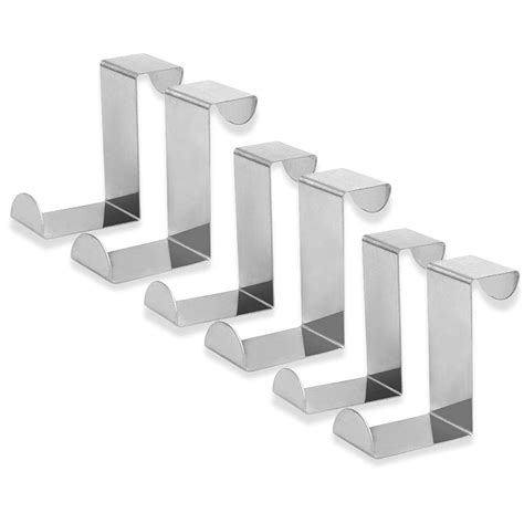 SYGA Over The Door Rack Heavy Duty Reversible Brushed Stainless Steel ...