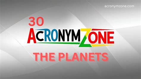 🌌 Unlocking the Cosmos: Best Acronym for the Planets Revealed!