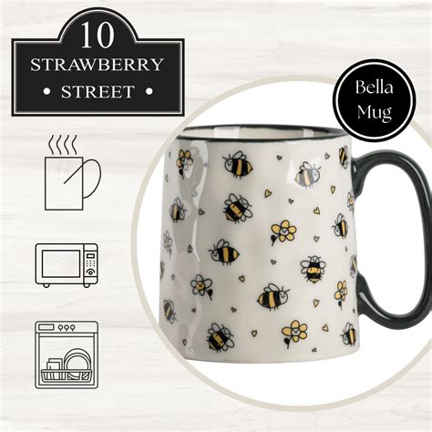 Ten Strawberry Street 10 Strawberry Street Bella Bees Mug, Set Of 4 | Wayfair