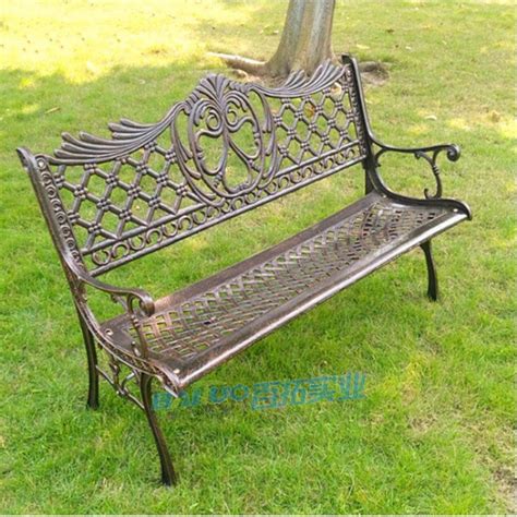 户外铁艺公园椅 长椅焊接广场椅子 室外园林休闲铸铁铸铝椅定制