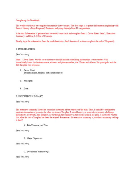 Business Plan Template Instructions 的图像结果