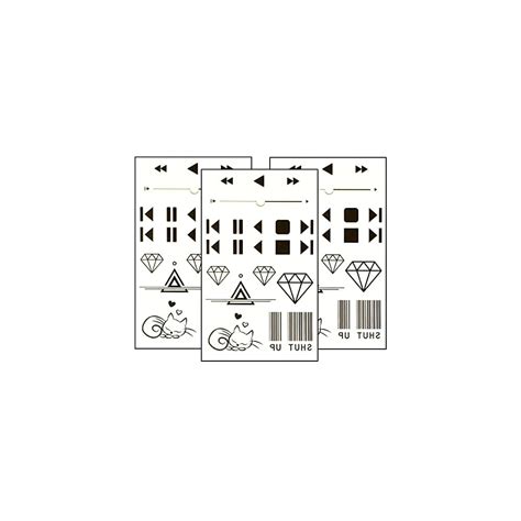 Buy Set 3 Sheets Mini Function keys Temporary Tattoos Stickers Water ...