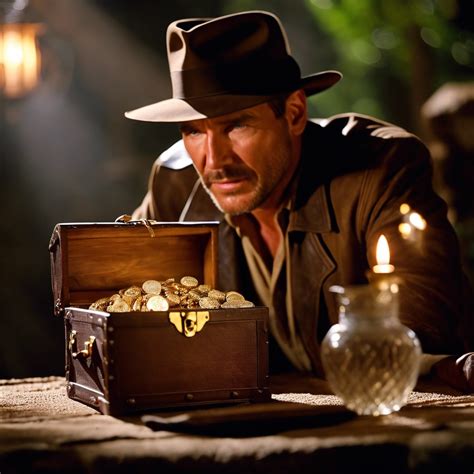 Indiana Jones Holding Treasure Indana Jones And The Island Of The