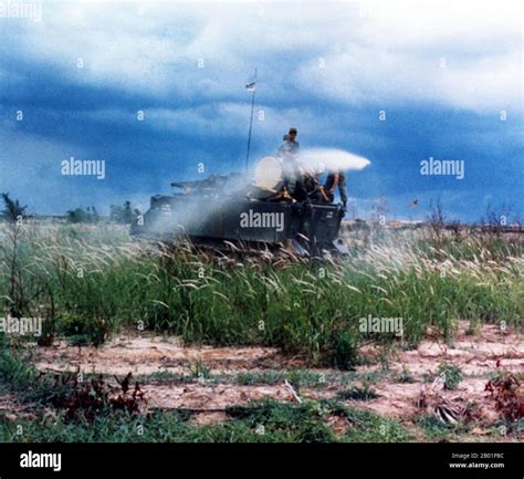 Vietnam: A US Army APC spraying agent orange during Operation Ranch ...