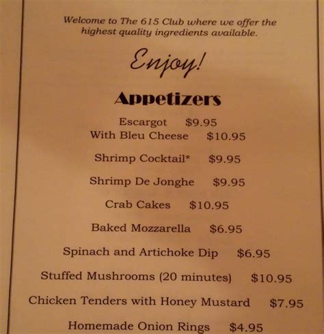 THE 615 CLUB, Beloit - Menu, Prices & Restaurant Reviews - Tripadvisor