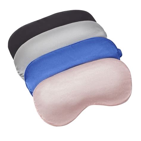 Qianglong Sleep Mask, 4 Pack 100% Real Natural Pure Silk Eye Masks for ...