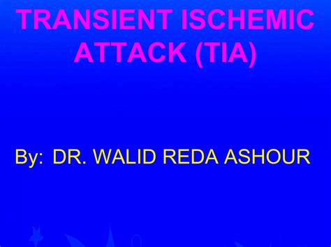 Transient Ischemic Attacks | PPT