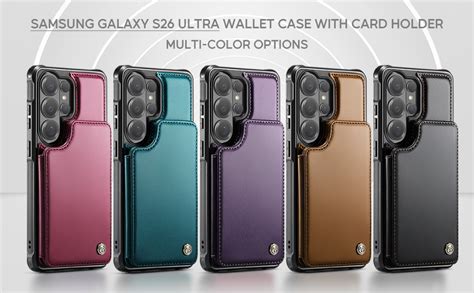XIMAND Wallet Cover with Kickstand, RFID Blocking for S26 Ultra Case ...