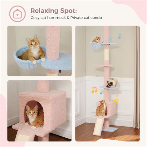 Snapklik.com : PEQULTI Cat Tree Floor To Ceiling,Tall Cat Tower ...