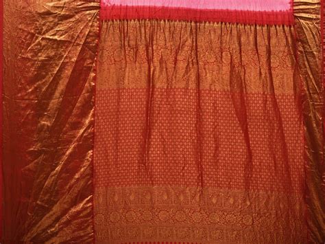 Baby Pink Bandhani Kanchipuram SIlk Handloom Saree with Big Border and ...
