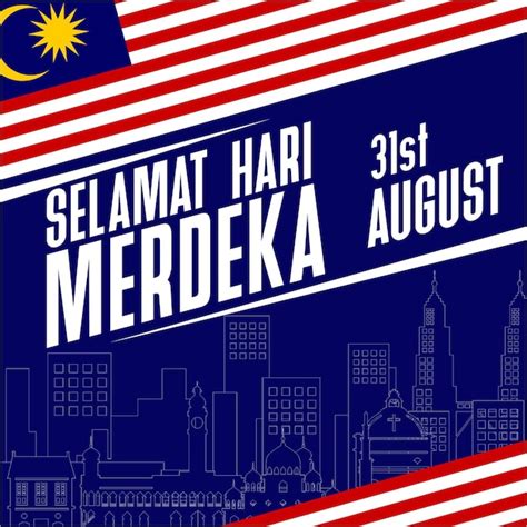 Modelo Hari Merdeka Malásia | Vetor Premium