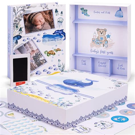 KemellaKreations My Memory Book with Keepsake Box, Baby Milestone India ...