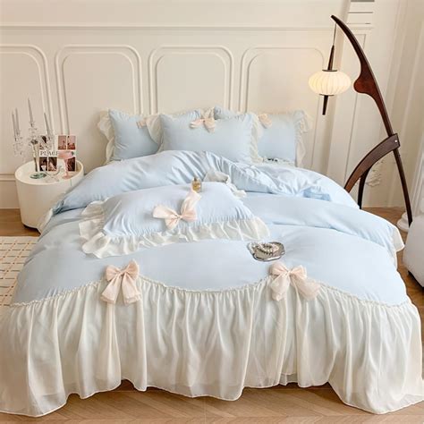 Amazon.com: SOUKECHY Chic Lace Bedding,Girls Twin Aesthetic Comforter ...