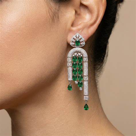 Waterfall Emerald Earrings | Ozel