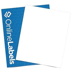 Removable Sticker Paper, White Matte, 25 Sheets, 8.5 x 11 Full Sheet ...