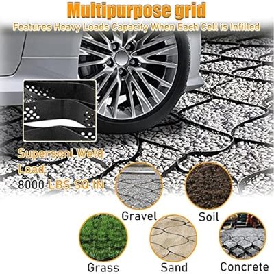 LZMZMQ Geogrid Gravel Stabilization, Driveway Pavers/Ground India | Ubuy
