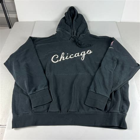 Nike NIKE NBA 75th Chicago Bulls Sweatshirt Black Faded Hoodie | Grailed