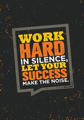 work hard in silence motivational gym poster premium posters for gym ...