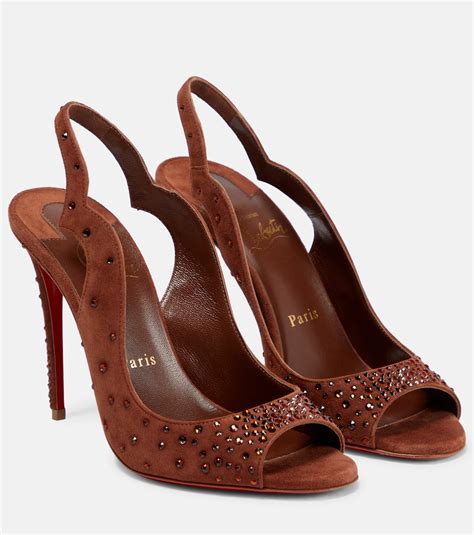 Nudes Degrachick suede sandals in brown - Christian Louboutin | Mytheresa