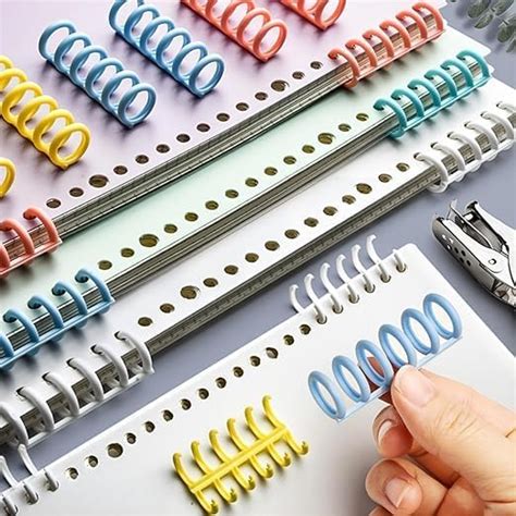 DNESHY Comb Binding spines : 10 Pieces of Colorful, 12mm-Diameter, six ...