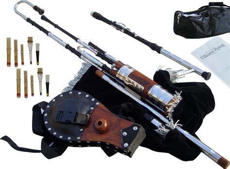Buy Irish Uilleann Bagpipe Half Set, African Blackwood, with 3 Keyed ...