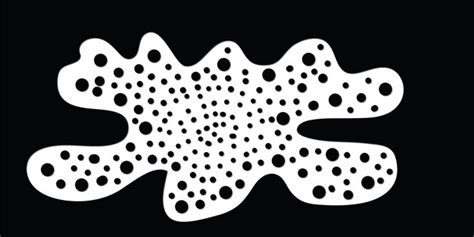 A drawing of a black and white object with black dots | Premium Vector
