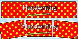 Handwriting Star Badge (teacher made) - Twinkl