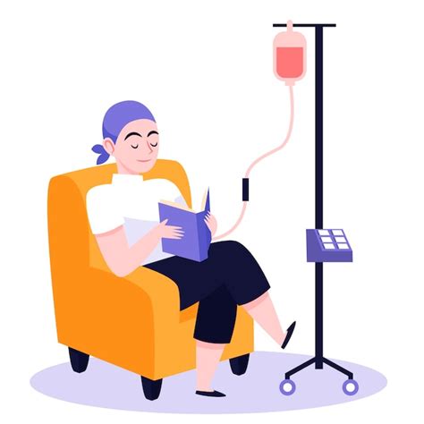 Ilustração de quimioterapia de design plano desenhado à mão | Vetor Grátis