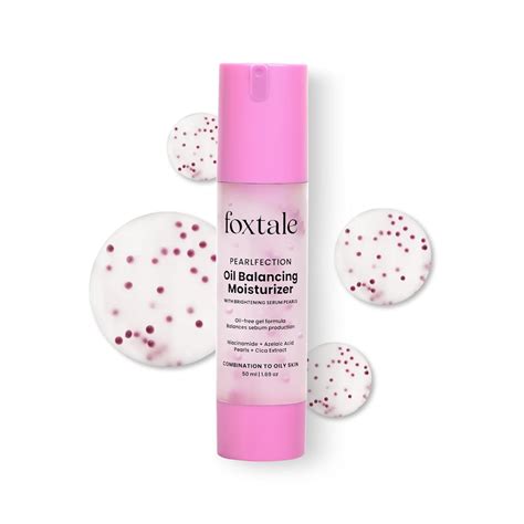 Foxtale Oil-Balancing Gel Moisturizer with Niacinamide, Azelaic Acid ...