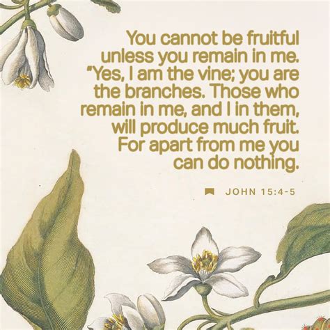 John 15:4, 5-8 “Live in me. Make your home in me just as I do in you ...