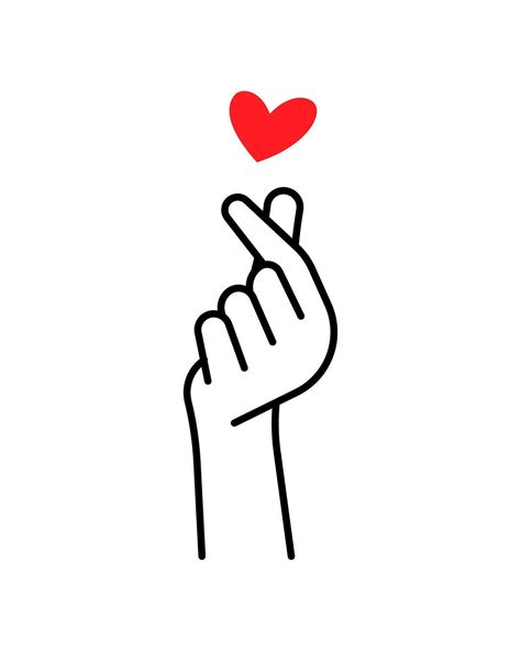 Korean love sign. Korea finger heart vector illustration 27213884 ...