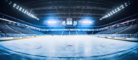 Hockey ice rink sport arena empty field | Premium AI-generated image