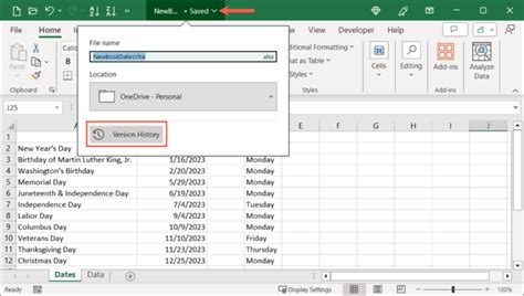 Image result for How to View Version History Excel
