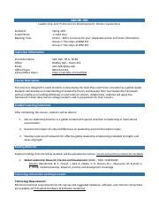 Leadership Course Syllabus 的图像结果