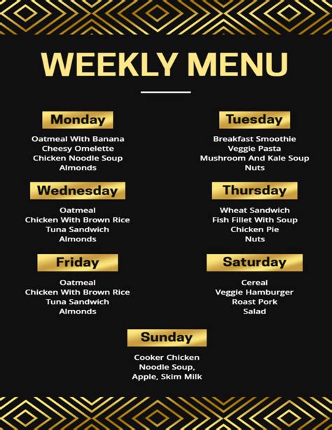 Free Weekly Menu 的图像结果
